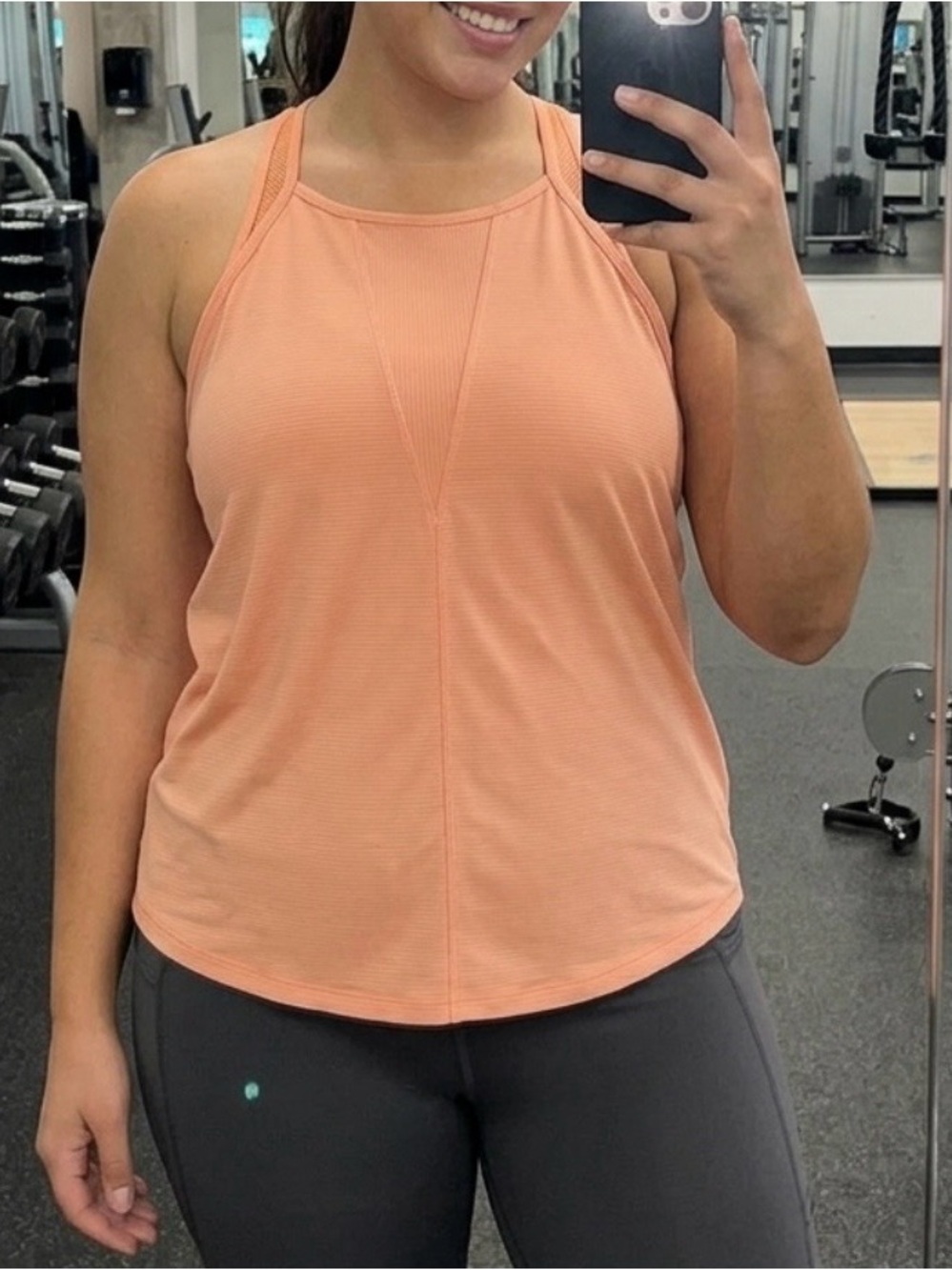 Zella Peach High-Neck Performance Tank